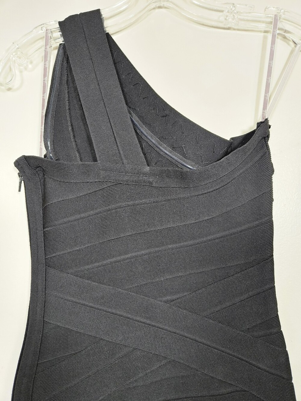 Stretta Black One-Shoulder Embellished Bodycon Dress, Size XS ~ NWT - Picture 7 of 13